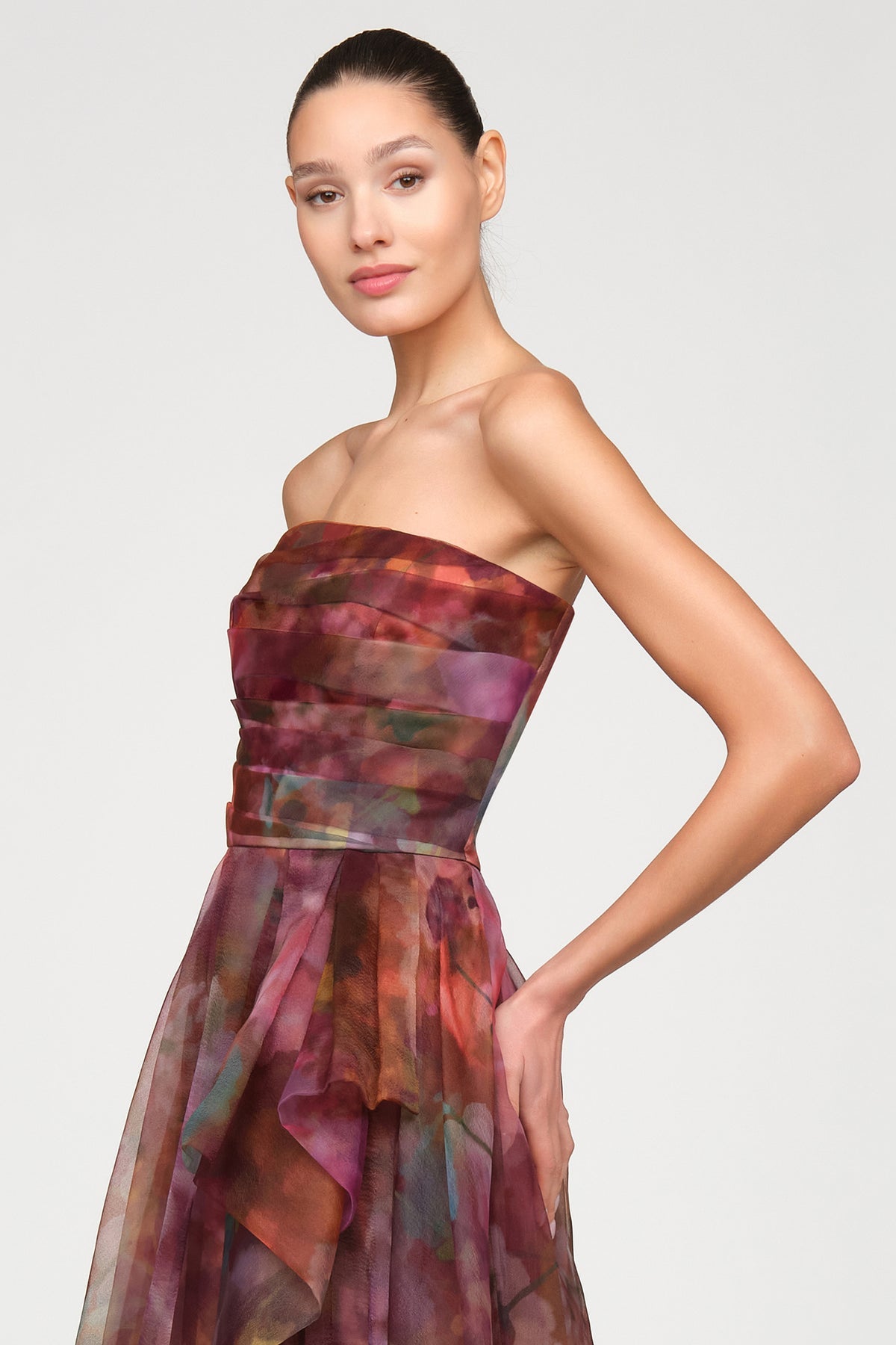 Theia Couture Fahreta Strapless Gown