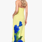 Betsy & Adam CARMEN CHIFFON STRAPLESS FLORAL FLOOR LENGTH DRESS