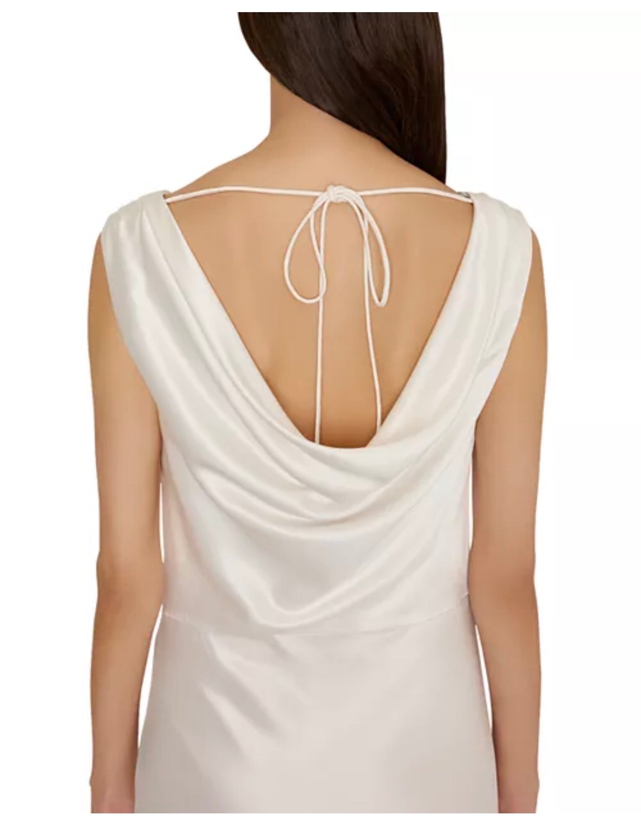 Milly Hammered Satin Cowl Neck Gown