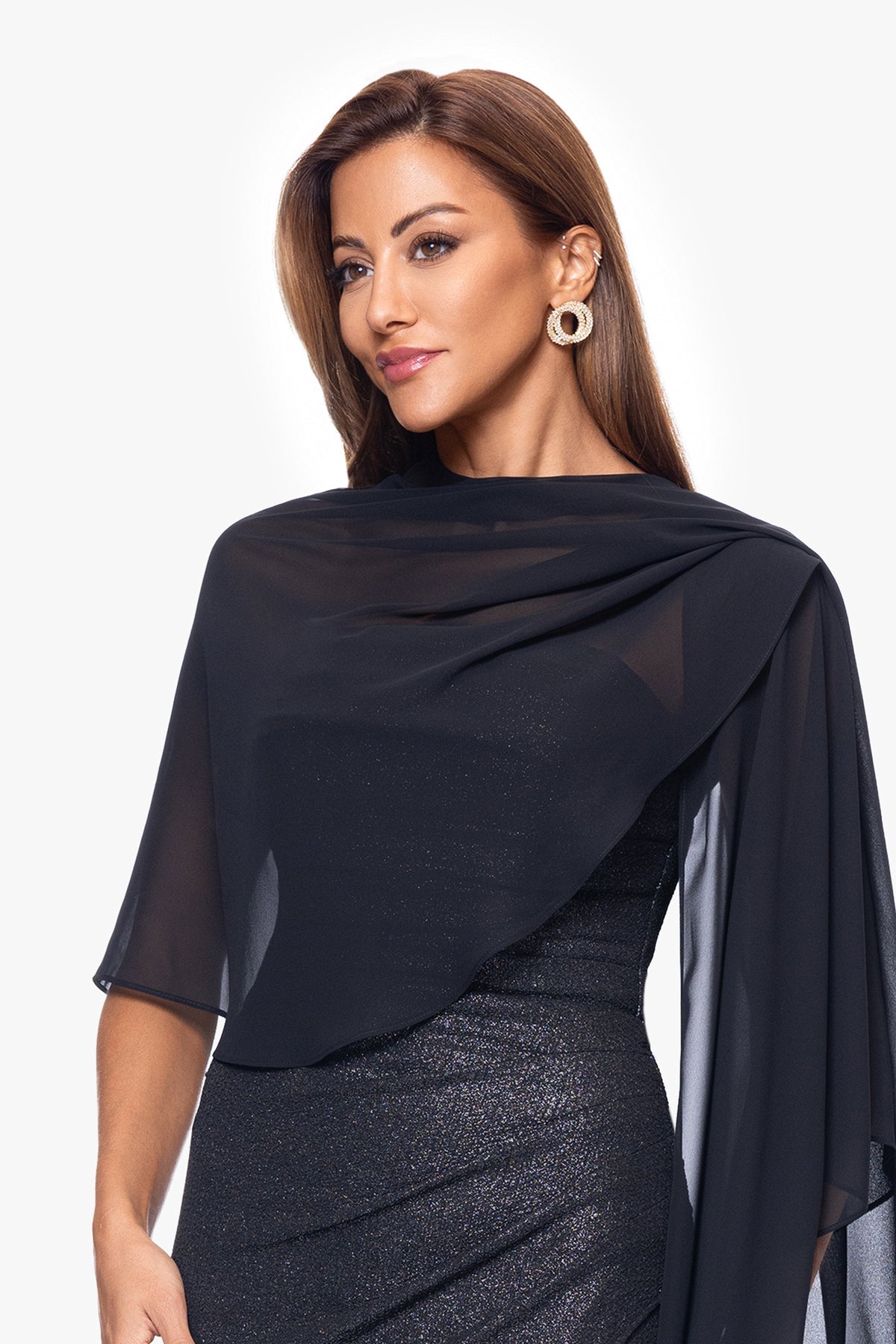 Betsy & Adam "BERNADETTE" CHIFFON SHAWL WRAP