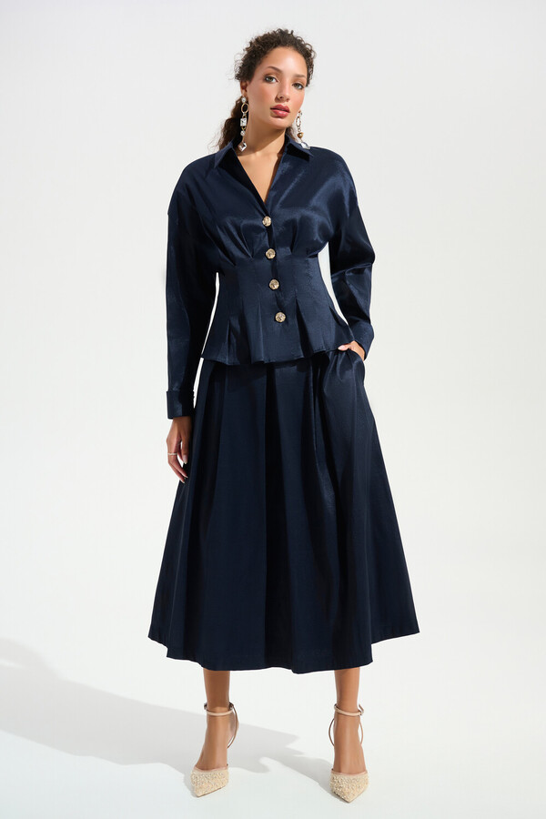 Joseph Ribkoff Elegant High-waist A-line Skirt Style