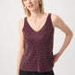 Joseph Ribkoff Metallic Knitted Camisole with Rhinestones