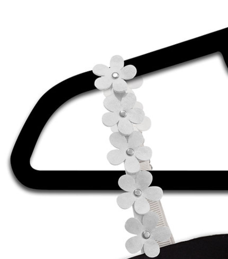 Strap It’s Bra with Vegan Leather Flowers