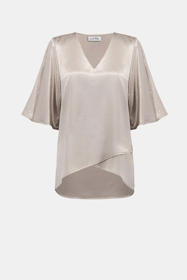 Joseph Ribkoff V-neck Jewel Embellished Pullover Style