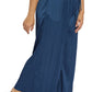 LYSSE Packable Pleated Wide Leg Satin Pants