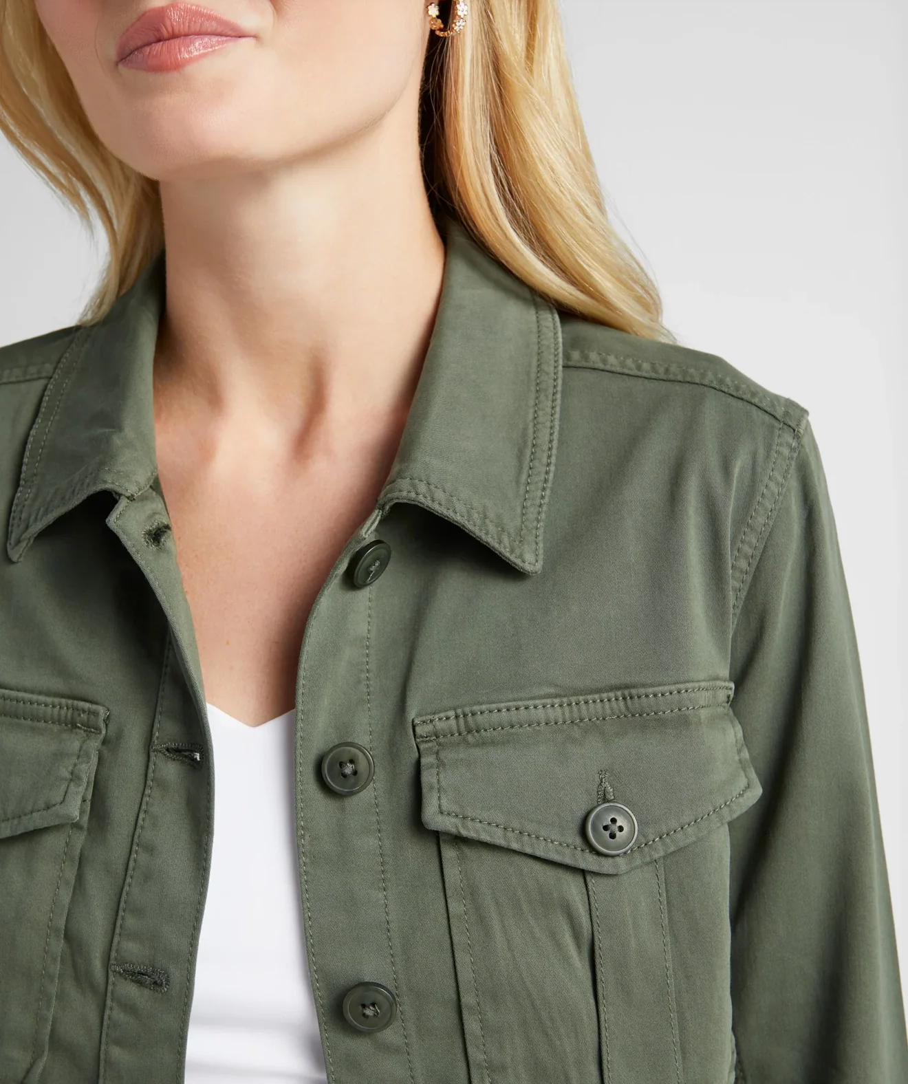 Liverpool Peplum Hem Trucker Jacket