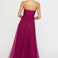Theia Couture Teresa Strapless Draped Gown