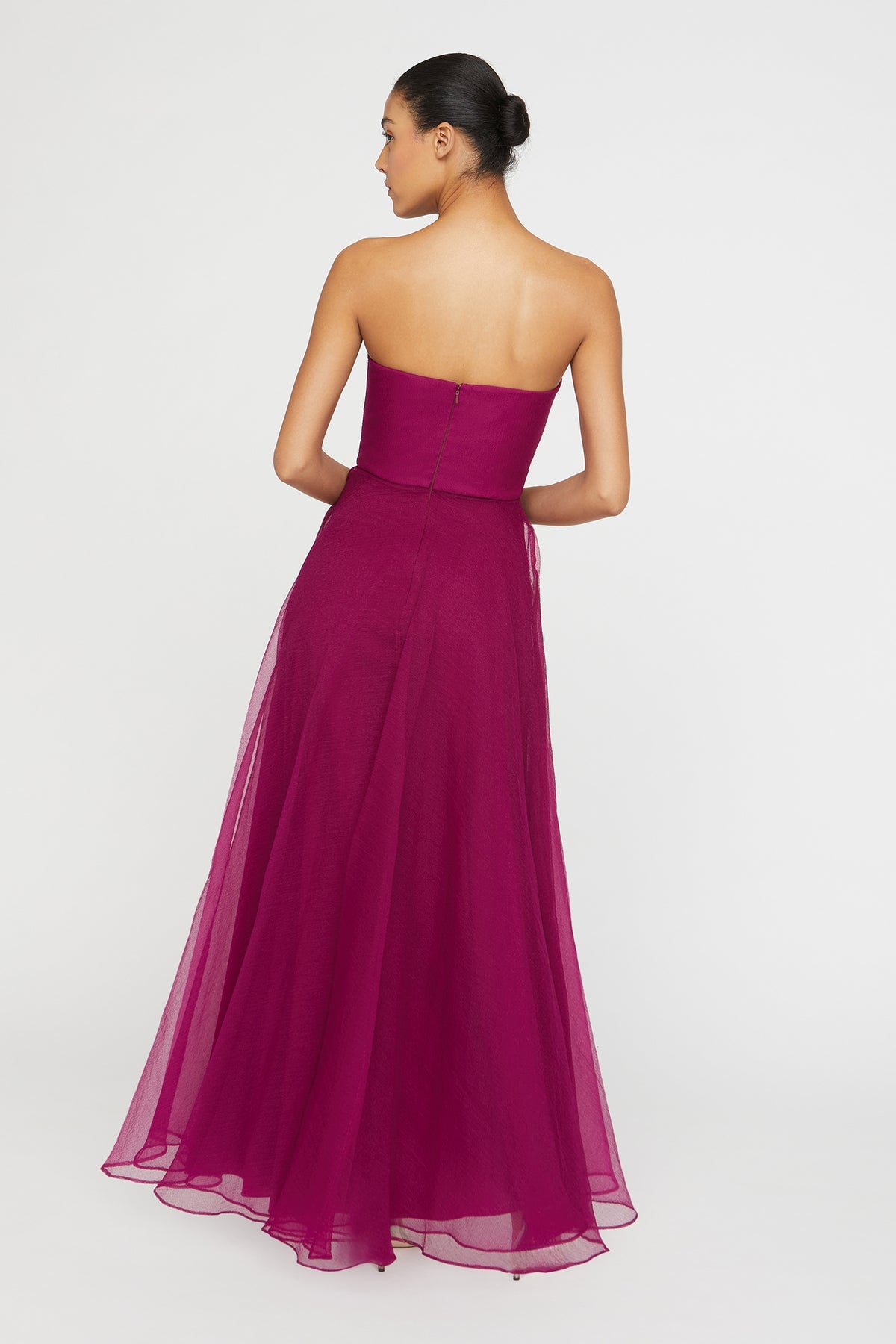 Theia Couture Teresa Strapless Draped Gown