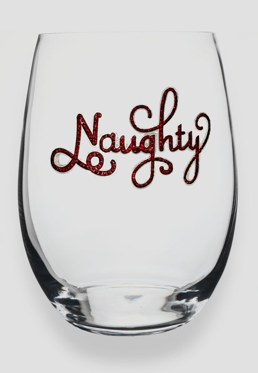 The Queen's Jewels Naughty Stemless Wine Glass