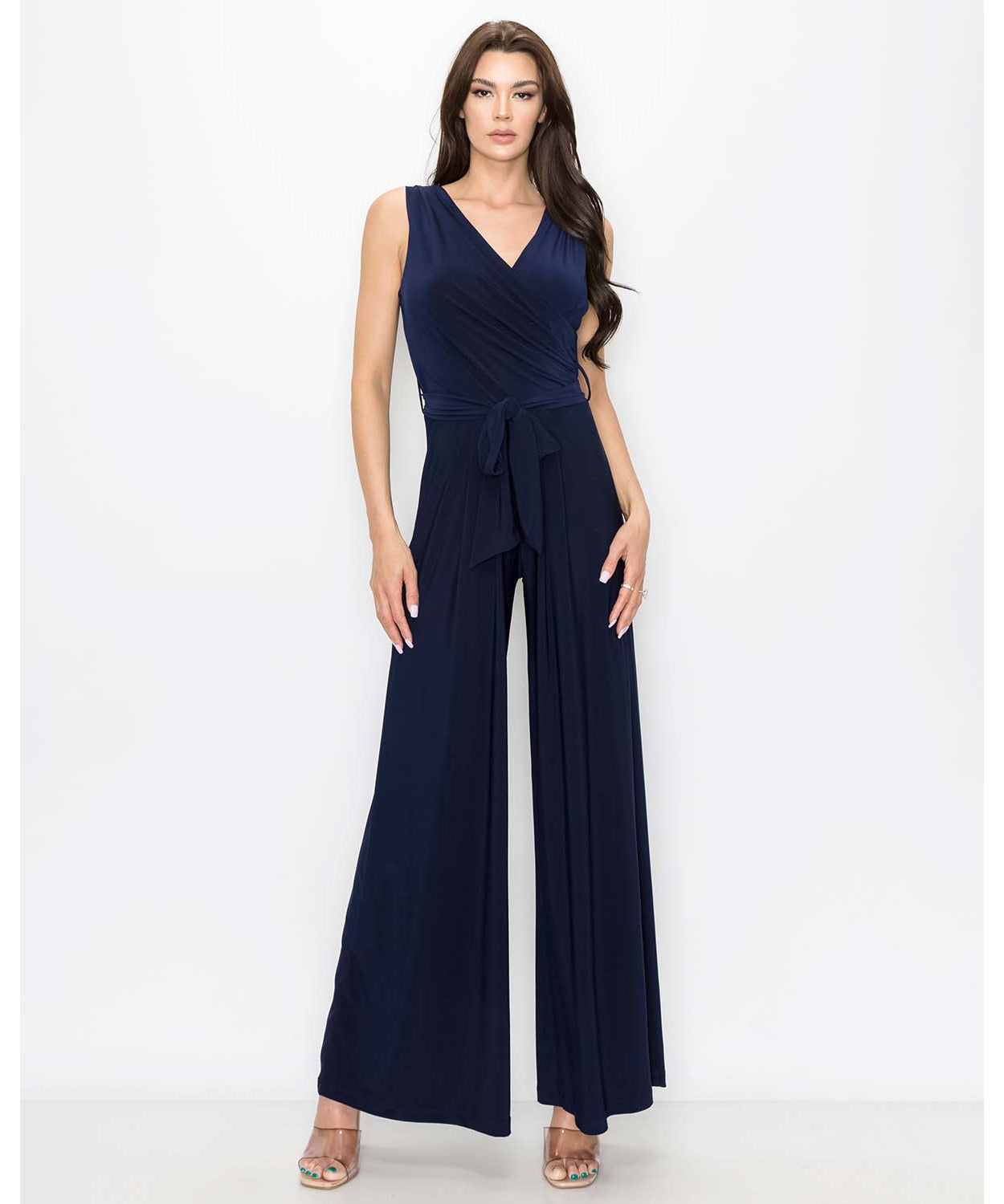Last Tango Surplice Jumpsuit With Tie Waist