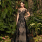 Alexander by Daymor Couture Cap Sleeve Sequin Ornate Embroidered Gown