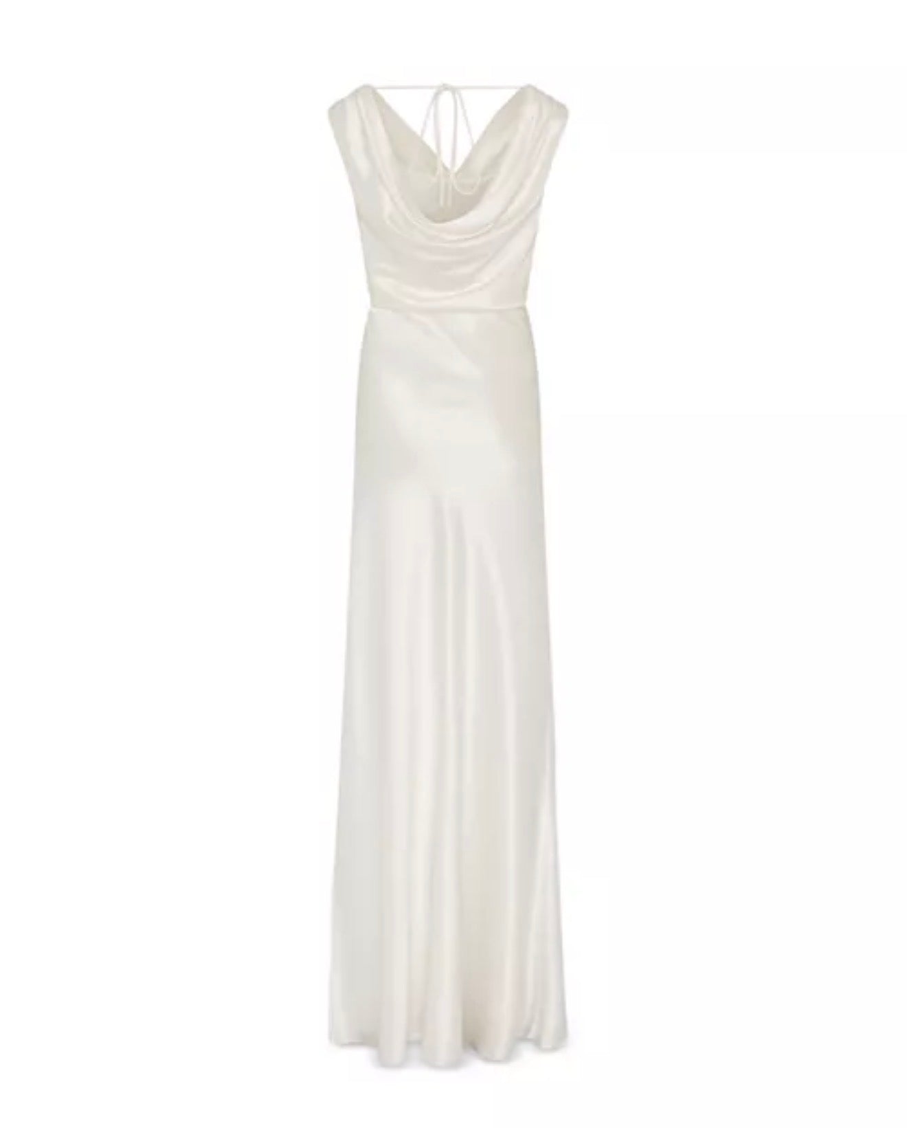 Milly Hammered Satin Cowl Neck Gown