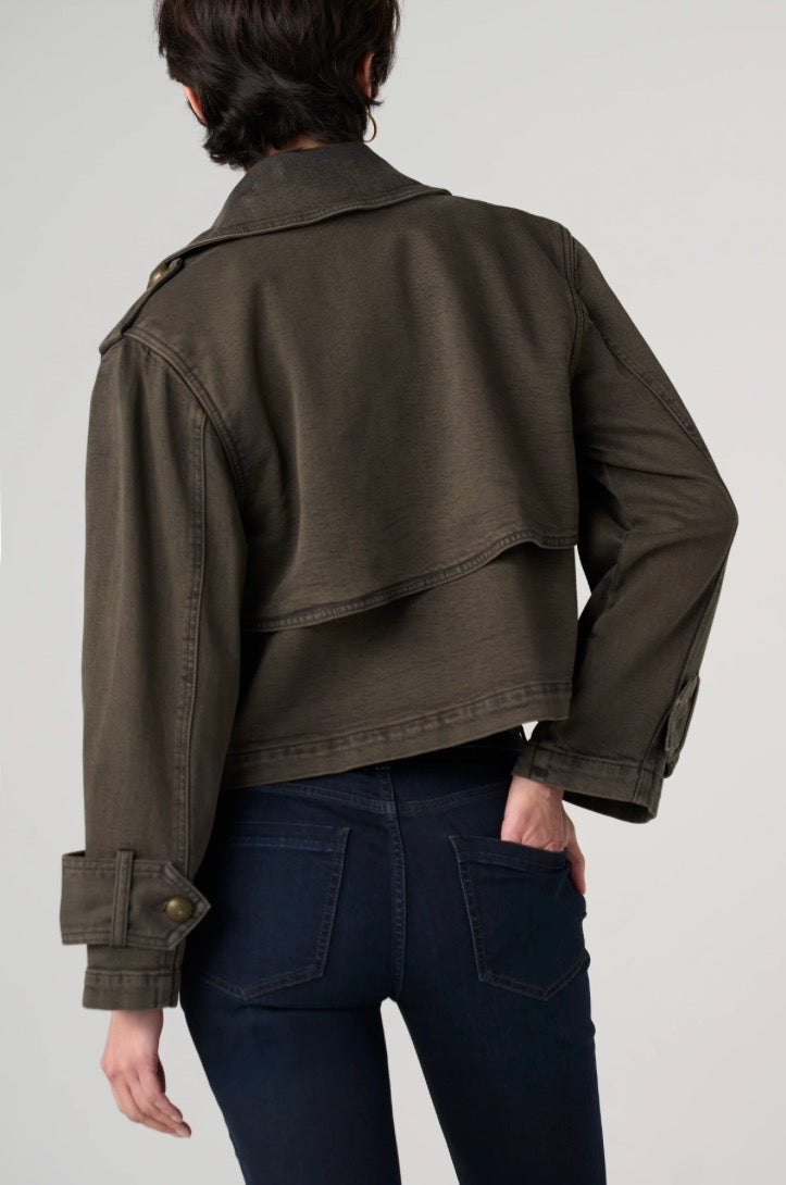 Liverpool Cropped Denim Trench