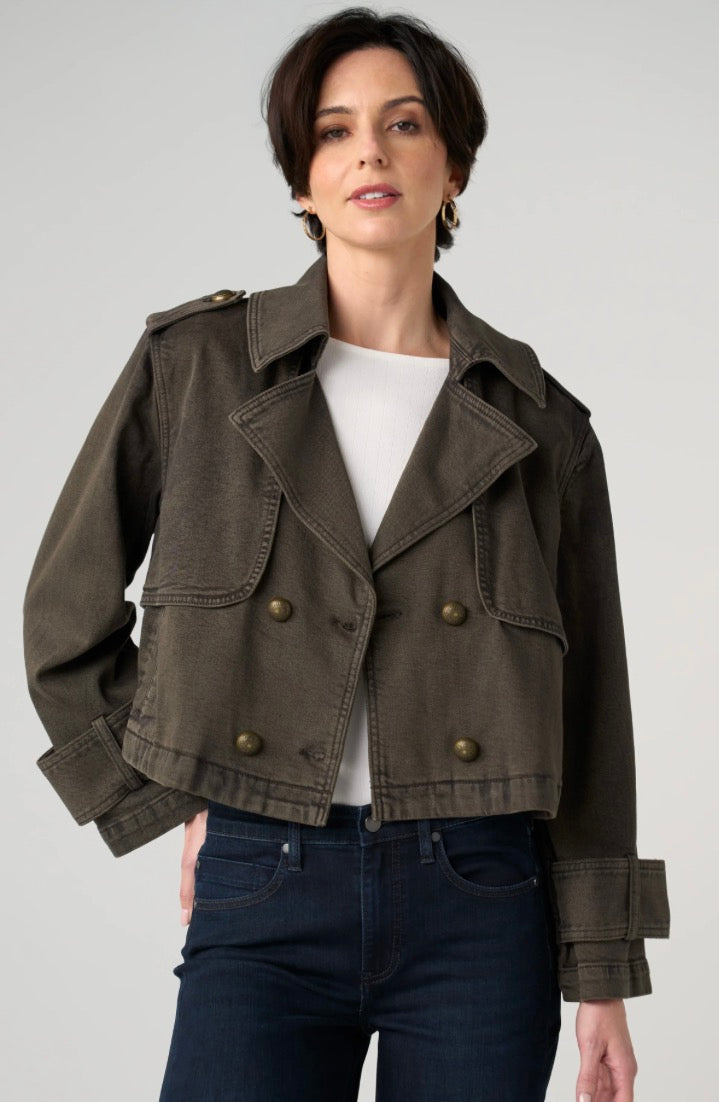 Liverpool Cropped Denim Trench