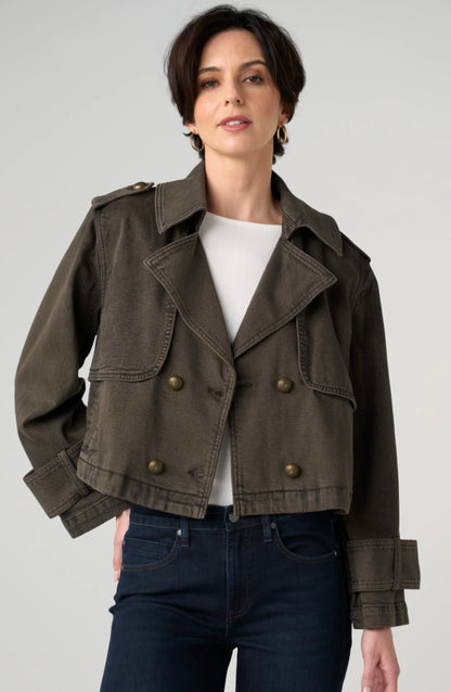 Liverpool Cropped Denim Trench