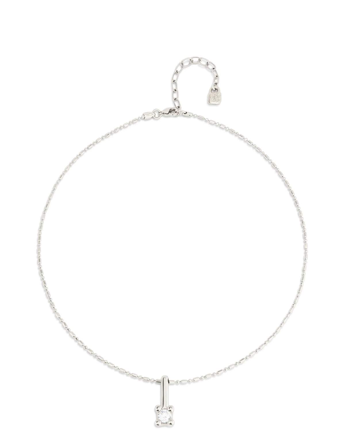 UNO de 50 Short chain necklace with white cubic zirconia