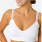 Strap It’s Plunge Bra with Embroidered Flower Strap