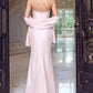 Strapless Crystal Trim Column Gown 53374