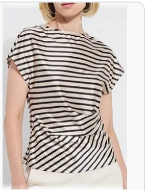Bruna Side Draped Top Printed