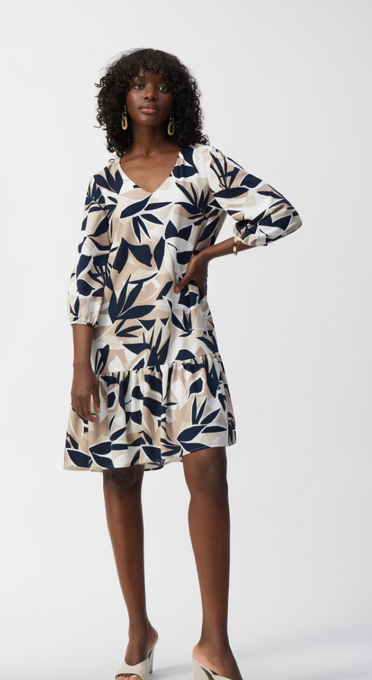 Floral V-neck Mini Dress