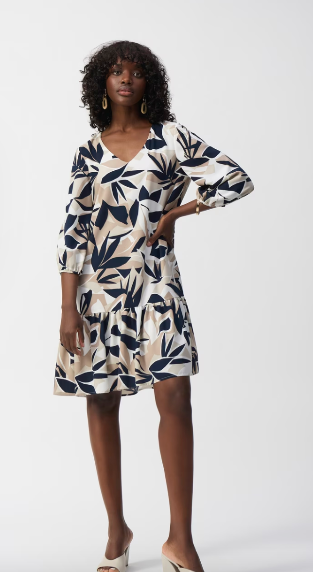 Floral V-neck Mini Dress