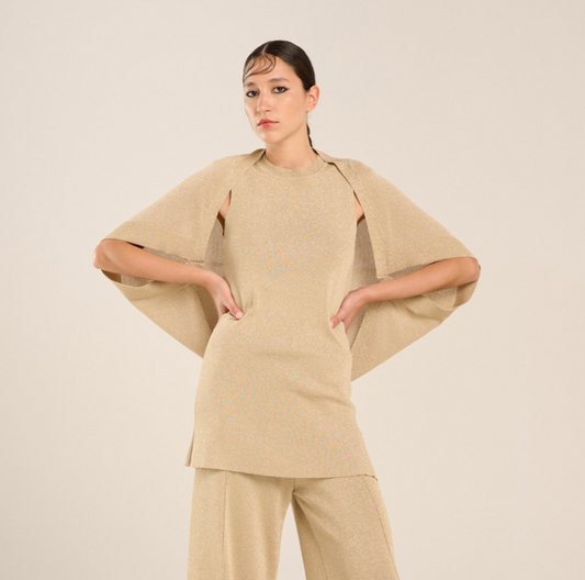 B-YU  Lurex Shrug Cardigan