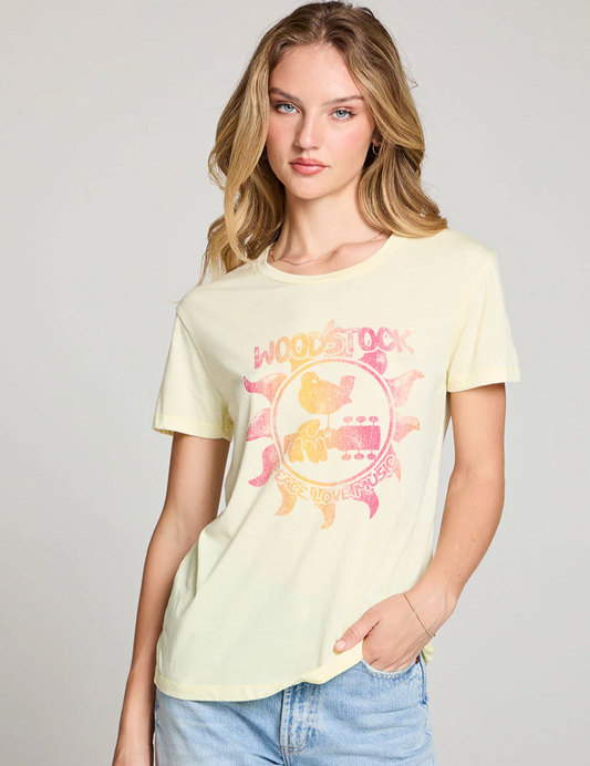 Chaser Vintage Jersey Drop Shoulder Tee - Limon Woodstock