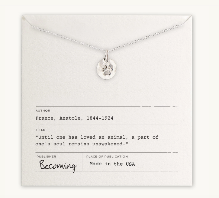 Becoming Paw Print Necklace