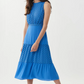Joseph Ribkoff Aegean Sea with Black Polka Dots Dress