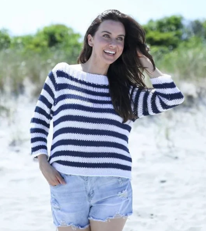 Wooden Ships Newport 3/4 Chunky Cotton Sweater