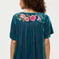Johnny Was Dragonfly Velet Yoke Blouse