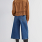 Puff Sleeve Jacket W/ Laser Cut Hem