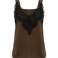 Sleeveless Woven Top W/ Lace