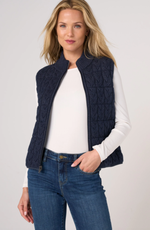 Sleeveless Reversible Quilted Sweater Vest