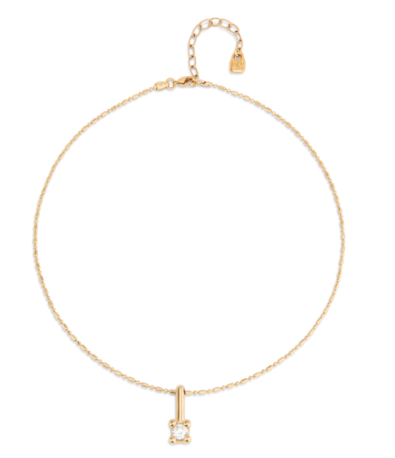 UNO de 50 Short chain necklace with white cubic zirconia