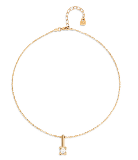 UNO de 50 Short chain necklace with white cubic zirconia