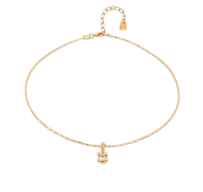 UNO de 50 Short chain necklace with white cubic zirconia