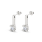 UNO de 50 Drop earrings with white cubic zirconia