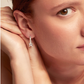 UNO de 50 Drop earrings with white cubic zirconia