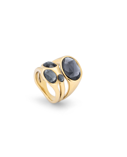 UNO de 50 Ring with crystals with different sizes