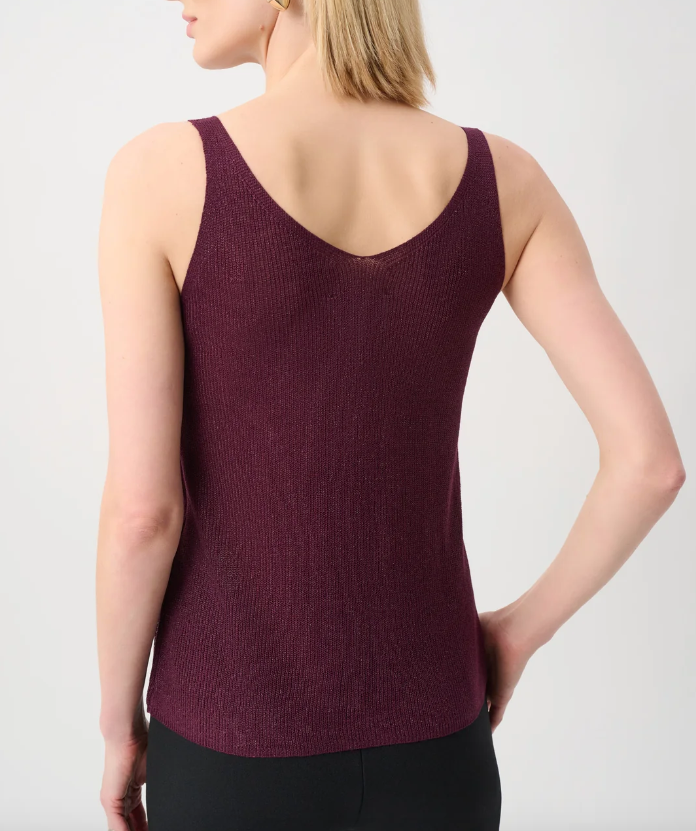 Joseph Ribkoff Metallic Knitted Camisole with Rhinestones