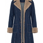 Sherpa Trimmed Notch Collar Jacket