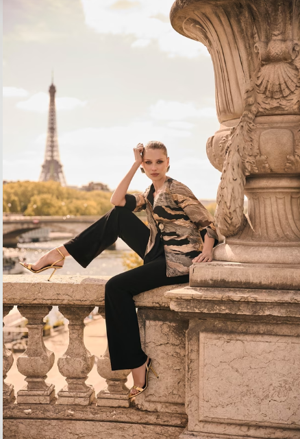 Formal Abstract Collared Jacket Style