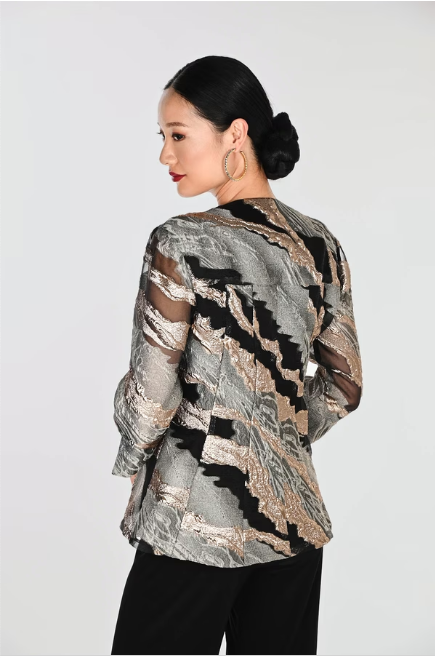 Formal Abstract Collared Jacket Style