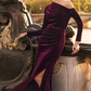 Velvet Sheath Evening Dress