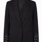Blazer with Pearl Trim