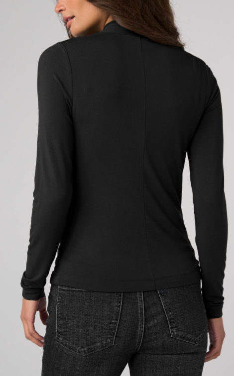 Long Sleeve Wrap Neck Knit Top