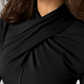 Long Sleeve Wrap Neck Knit Top