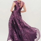 HYNES PARK High-Low Floral Embroidered Gown