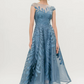 HYNES PARK High-Low Floral Embroidered Gown